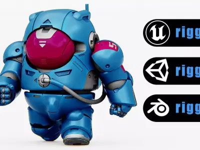 Among us Character-C  Rigged for Unreal Engine - Unity - MIXAMO  3D model