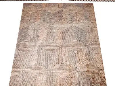 OSCILLO HAND-KNOTTED RUG Low-poly 3D model