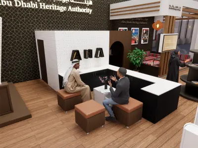 Exhibition event booth 3D model 3D model