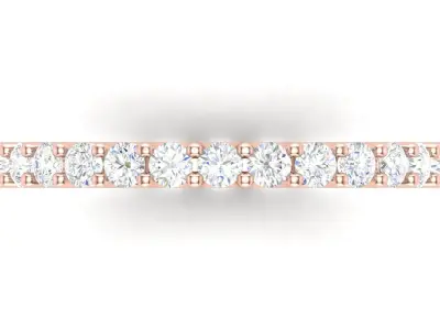U Shaped Eternity Ring 2 point 2 mm stone size swiss 17 and EU57 3D print model