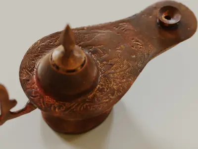 Antique Oil Lamp Scan 4K 3D model