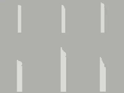 Early Georgian Wren Skirting Profiles 14 Baseboards 3D model