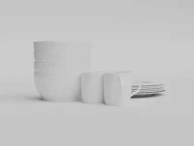 Dishes Free 3D model