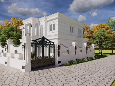 2 Floor Luxury House Design Full Interior  3D model