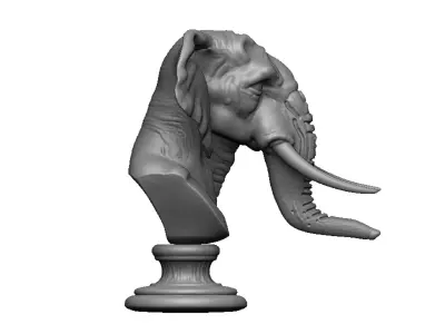 elephant head bust 3D print model purchase