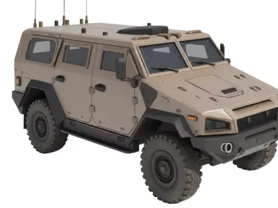 Armored Tactical Military Vehicle PBR  3D model
