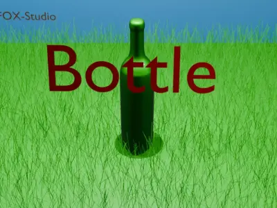 bottle Low-poly 3D model