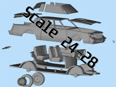 87 Regal Grand National muscle car 3d printer stl files 3D print model