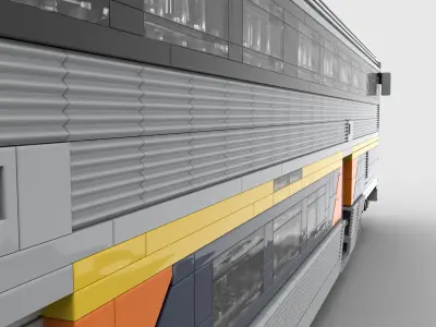 Cab Car Amtrak California  LEGO TOY 3D model