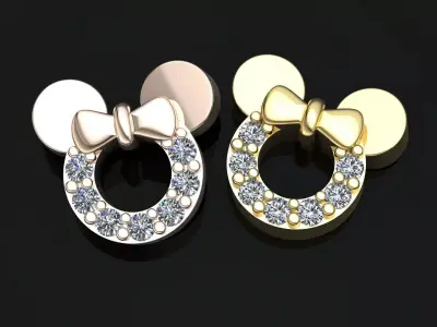 mickey mouse earring 3D print model