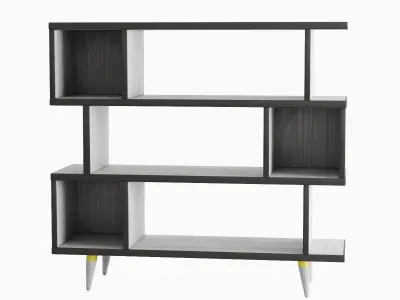 Modern Bookshelf 04 3D model