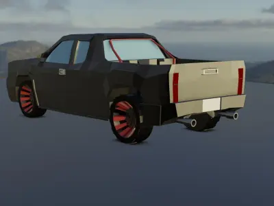 GMC Pickup Lowpoly Car Low-poly 3D model