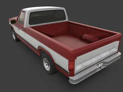 Pickup Truck Low-poly 3D model order