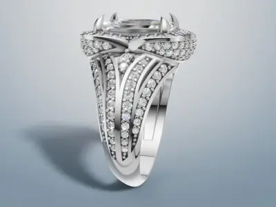 Engagement Ring 3D print model C 68 3D print model