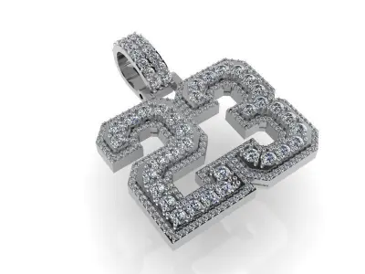 23 Number Pendant 1451 3D print model