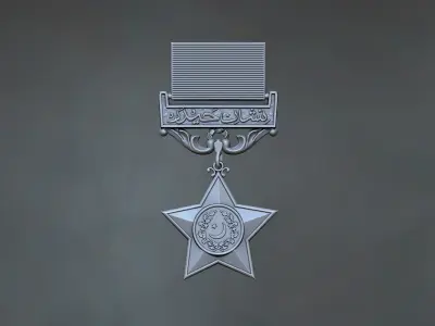 Nishan A Haider military medallion 3D print model