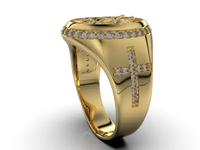 Virgin of Guadalupe ring 3D print model