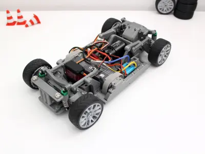 universal rc car chassis 10 to 1 3D print model