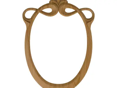 Carved picture frame STL 3D model 125