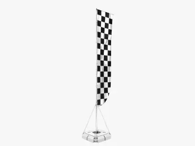 Checkered Flag Low-poly 3D model