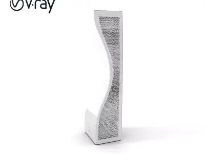 Curved Perforated Tower Model Pack Low-poly 3D model