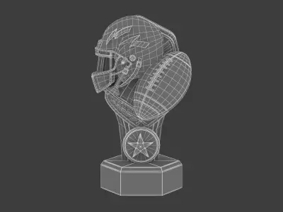 American Football Trophy 3D model