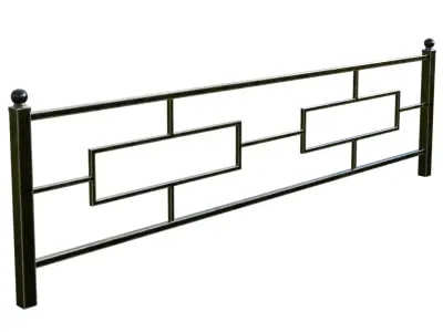 collection metal fencing 3D model