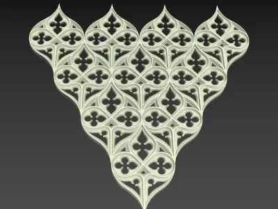 Seamless Gothic pattern 3 3D print model