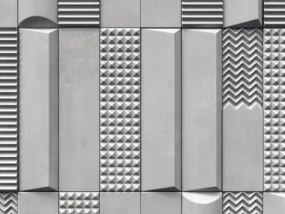 Tile Biscuit plan bianco n3 3D model