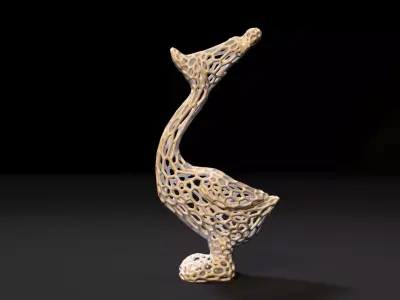 Christmas Goose Voronoi 3D print model