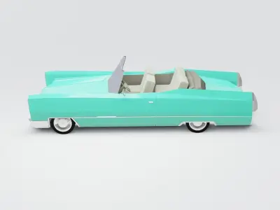 Low Poly 3D Cadillac toy convertible Low-poly 3D model