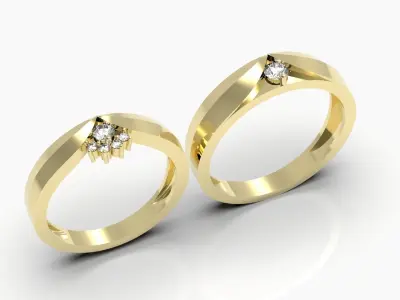 Luxury wedding ring w4 3D print model