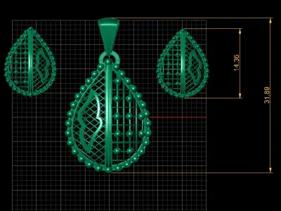 KUWAITY PREIOUS LOCKET SET 3D PRINTABLE MODEL 3D print model