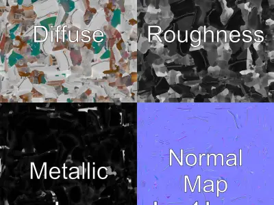 Floating City on Antigravity Platforms with Energy Shields Low-poly 3D model