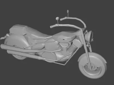 Motocicleta motorcycle Low-poly 3D model