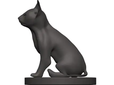 Cat-Cat egyptian cat figurine 3D model