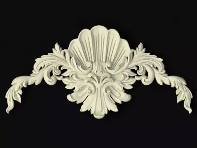 Central decor ornament for furniture 3D model 852
