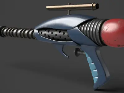 Fantasy Gun 02 Low-poly 3D model