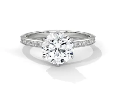 solitaire ring with detail images and 360 render videos 61 3D print model