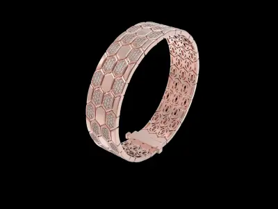 Snake Serpenti Skin Flexible Bracelet 3D print model