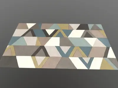 Mat 3d Model rug with triangles 3D model