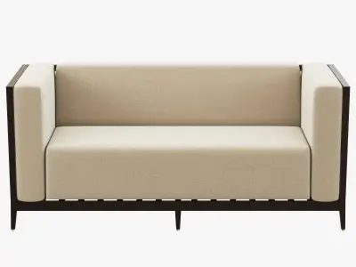 JANUS azimuth cross club two seater sofa 3D model
