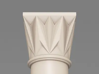 Classic Islamic Architectural Column 001 3D model