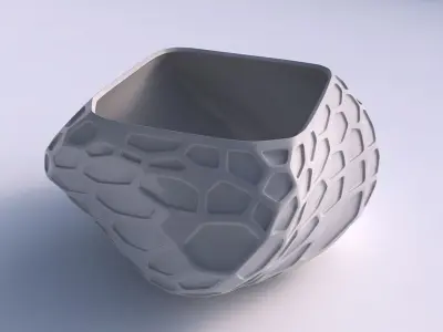 Bowl helix with organic dents 3D print model