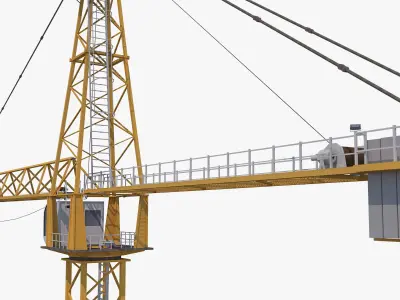 Cranes Pack Low-poly 3D model