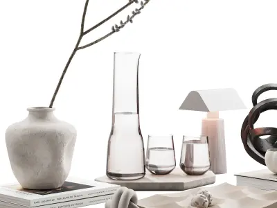 455 decorative set 044 scandi accessories 03 rings and water kit 3D model