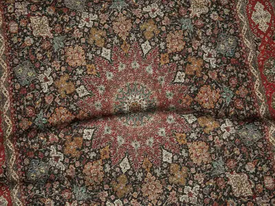 Rug Low Poly Game Ready persian Low-poly 3D model