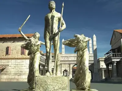 Statues Pack  Low-poly 3D model