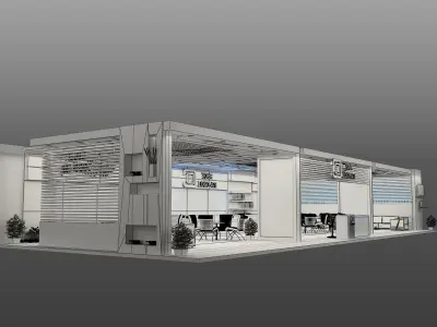 Booth Exhibition Stand a452 3D model