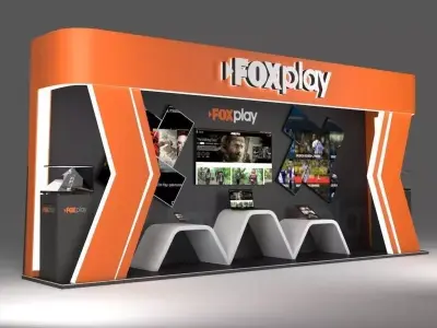 exhibition stand for fox cable service 3D model